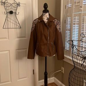 Chico’s faux leather jacket size 1